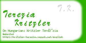 terezia kritzler business card